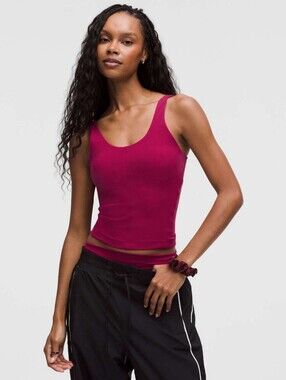 Lululemon Glow Up Tank Top *Medium Support, B/C Cup, Magenta Smoke, Size 14
